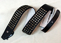 DUNLOP BMF06BK 2.5'' Distressed Black Studs Ремень гитарный кожаный, тертые черные квадратные шипы