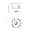 Eighteen Sound 8CX650/8  8" динамик коаксиальный, 400 Вт НЧ + 140 Вт ВЧ, 8 Ом, 91/106 дБ, 60-4700 Гц