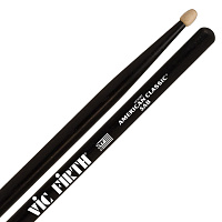 VIC FIRTH 5AB  барабанные палочки, тип 5A с деревянным наконечником, черного цвета, материал - гикори, длина 16", диаметр 0,565", серия American Classic