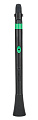 NUVO Dood (Black/Green) блок-флейта DooD, строй С (до) (диапазон одна октава и отдельные ноты верхнего регистра), материал АБС-пластик, цвет чёрный/зеленый, в комплекте кейс, таблица аппликатур, крышка мундштука и два язычка NUVO