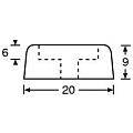 ADAM HALL 4903 ножка резиновая, D 20х9 мм