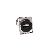 AVCLINK USB-W Адаптер проходной, USB гнездо A-тип - USB гнездо B-тип, установка на панель, D-тип