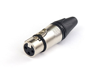 AuraSonics XN3F кабельный 3-контактный разъем XLR female, посеребренные контакты, никель