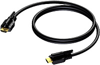 Procab BSV104/1 Кабель для сигналов HDMI с тройным экранированием и разъемами с фиксатором, 1 м