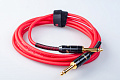 JOYO CM-18 red инструментальный кабель, длина 3 метра, jack TS  jack TS 6.3 мм, цвет полупрозрачный красный