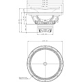 Eighteen Sound 12NCX750H  12'' динамик СЧ-драйвер, неодим, 8 Ом, 800 Вт AES, 102 дБ, 80-5500 Гц