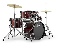Pearl RS585C/C91 ударная установка из 5-ти барабанов, цвет Red Wine, стойки и тарелки в комплекте