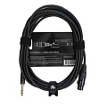 ROCKDALE XF001-5M готовый микрофонный кабель, разъемы XLR female - stereo jack male, длина 5 м, цвет черный