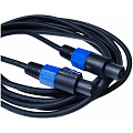 STANDS & CABLES SC-008B-5 Кабель акустический, спикон "папа" - спикон "папа", цвет черный, длина 5 метров