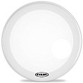 EVANS BD22RSW - EQ3 Resonant White 22" передний пластик для бас барабана с отверст.5", однослойный, белый с демп. кольцом
