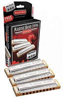 HOHNER Marine Band 1896/20 CGA (M1896XP) - набор из 3 гармошек. Доступ на 30 дней к бесплатным урокам