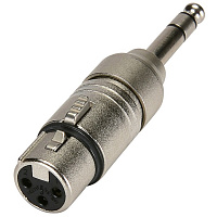 Neutrik NA3FP адаптер XLR 3 контакта гнездо - Jack 6.3мм TRS (стерео) штекер