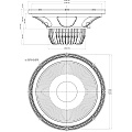 Eighteen Sound 15NLW9500/8  15" динамик НЧ, неодим, 8 Ом, 1000 Вт AES, 96 дБ, 39...2000 Гц