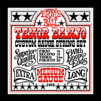 Ernie Ball 2303 струны для 4-струнного тенор-банджо Stainless Steel Medium (10-15-24w-30)
