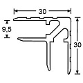 Adam Hall 6107  профиль алюминиевый 30х30 мм (паз 9,5 мм). Длина 4 м (цена за 1 м)