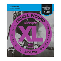 D'ADDARIO ESXL120 Super Light 9-42 Струны для безголовой электрогитары типа Steinberger