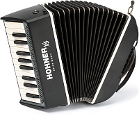 HOHNER XS (A2931)  кнопочный аккордеон, гриф C, Adult, цвет серый и белый, с чехлом