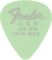 FENDER 351 DURA-TONE .60 12 PK SFG медиатор 0.60 мм, мягкий, цвет зелёный