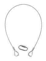 EUROLITE Safety bond A 3x600mm up to 5kg, silver Тросик страховочный