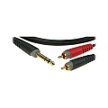 Klotz AY3-0100 аудиокабель стереоджек 6.3 мм - 2 RCA, длина 1 метр