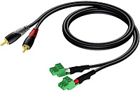 Procab CLA832/3 Кабель-переходник для стерео аудио с разъемов RCA на клеммные блоки, 3 м