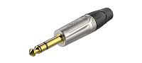 ROXTONE RJ3P-NG Разъем  jack 1/4" стерео, с резиновым держателем под кабель, цвет серебро