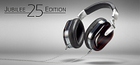 ULTRASONE Jubilee Edition 25 Накладные наушники, закрытого типа, частотный диапазон 5 Гц – 46 кГц, импеданс 32 Ом, чувствительность 96 дБ, длина кабеля 3 м, штекер 3.5 мм, вес 314 г.