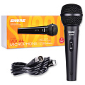 SHURE SV200-A микрофон динамический вокальный с выключателем и кабелем (XLR-XLR), черный