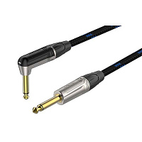 ROXTONE TGJJ310-15/1 Кабель инструментальный джек моно 6.3 мм - джек моно 6.3 мм угловой, длина 1 м, цвет сине-черный