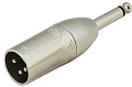 ROXTONE RA2XMJM Переходник 3P XLR Male  6.3 mono Jack Male, металлический