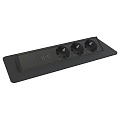 Kondator 935-F300B Встраиваемая розеточная станция Axessline с 3 розетками и 2xUSB (5 В, 2.1 А макс.). Открывается нажатием на крышку. Размеры (ШxГxВ) 317,9х111,6х91,4 мм. Монтаж к столу врезной. Цвет черный