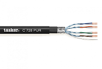 Tasker C728 PUR Эластичная витая пара категории 6А, S-FTP Cat.6A Ethersound, 4x2x0.22 кв.мм