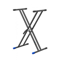 ROXTONE PKS120 Black X-cтойка под клавишные инструменты, высота 54-93 см, ширина 42-86 см, максимальная нагрузка 65 кг, цвет матовый черный, вес 4.5 кг