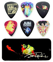 DUNLOP JН-PT04Н Band of Gypsys Pick Tin Набор медиаторов в жестяном футляре, жесткие (12 шт)