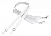 LEVY'S M18-WHT  комплект ремней для аккордеона, кожа, ширина 2,5 см, цвет белый