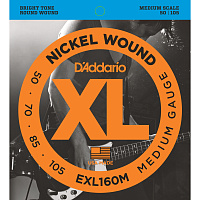 D'ADDARIO EXL160M  Струны для бас-гитары, medium, 050-105