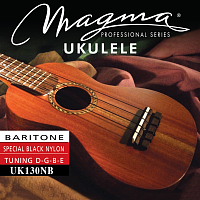 Magma Strings UK130NB Струны для укулеле баритон, гавайский строй 1-E / 2-B / 3-G / 4-D, серия Nylon Negro