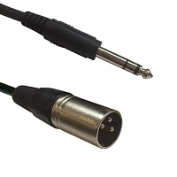 American DJ  AC-XM-J6S/1,5 Кабель XLR-"папа" - Jack 6.3 мм стерео, длина 1.5 метра