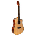 ROCKDALE Aurora D5 C NAT Satin акустическая гитара, дредноут с вырезом, цвет натуральный, сатиновое покрытие