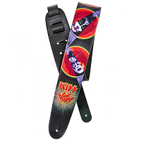 PLANET WAVES 25LK07 гитарный ремень, кожа, серия KISS Strap Collection, рисунок Sonic Boom