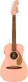 FENDER Malibu Player Shell Pink электроакустическая гитара, цвет розовый