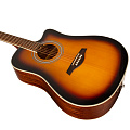 ROCKDALE Aurora D6 C SB Gloss акустическая гитара, дредноут с вырезом, цвет санберст, глянцевое покрытие