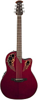 OVATION CE44-RR Celebrity Elite Mid Cutaway Ruby Red электроакустическая гитара