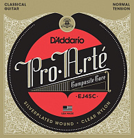 D'ADDARIO EJ45C струны для классической гитары, Composite, Silver, Normal Tension