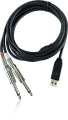 Behringer LINE2USB  линейный стерео USB-аудиоинтерфейс (кабель), 44.1кГц и 48 кГц, длина 2 м