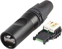 Neutrik NE8MX6-B кабельный разъем RJ45, для CAT6a (не совместим с CAT6), монтаж без специального инструмента, черненый корпус