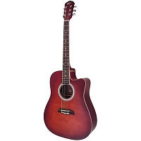 Oscar Schmidt OD50CERDB электроакустическая гитара Red Burst