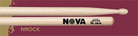 VIC FIRTH NRock барабанные палочки ROCK с деревянным наконечником, материал - орех, длина 16 5/8", диаметр 0,630", серия NOVA