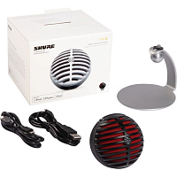 SHURE MV5-B-LTG цифровой конденсаторный микрофон для записи на компьютер и устройства Apple, цвет черный
