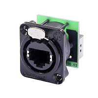 Neutrik NE8FDP-B панельный двухсторонний разъем RJ45 черненый корпус